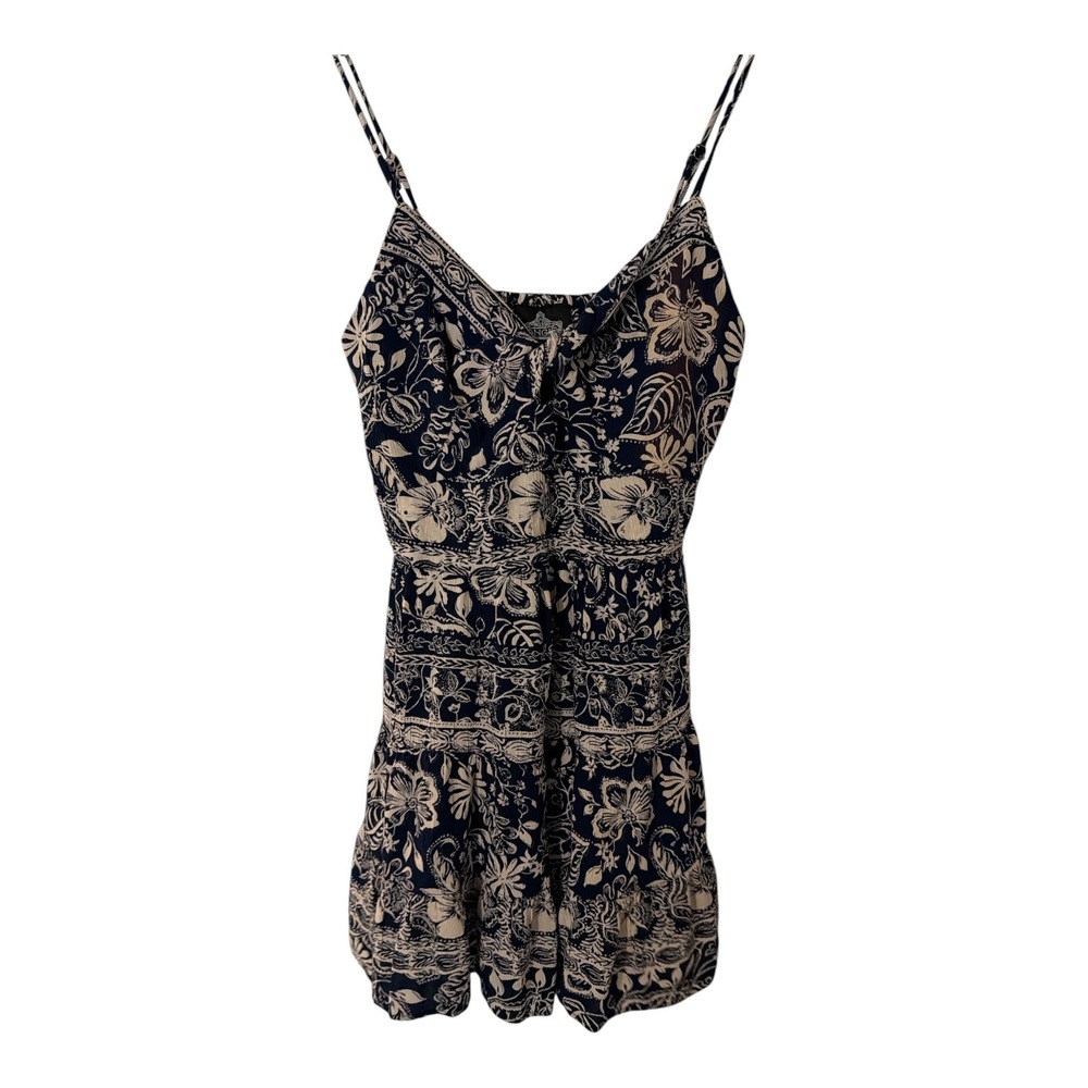 Angie summer flowy midi mini sun dress y2k botanical floral spaghetti small - Picture 3 of 9